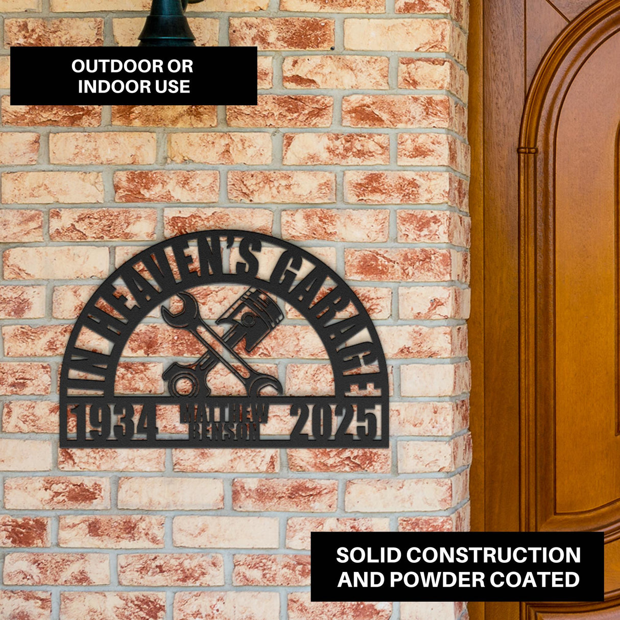 Personalized Car Mechanic Memorial Gift for Dad In Heavens Garage Sympathy Father Car Remembrance Metal Sign Husband Custom Garage Decor