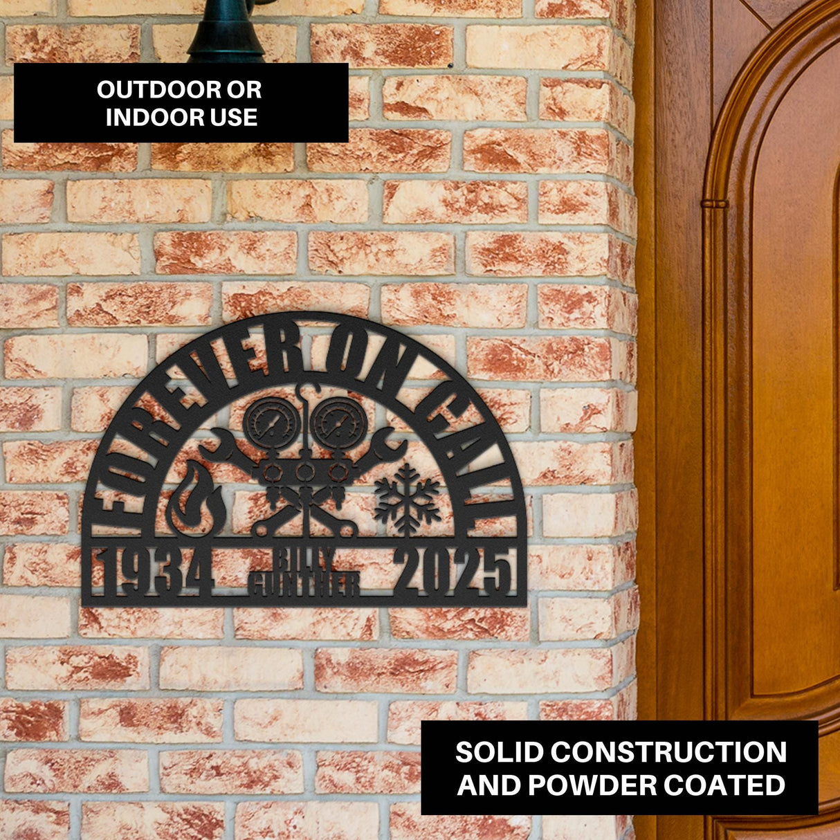 Personalized HVAC Technician Memorial Gift for Father Sympathy Remembrance Metal Sign Husband Custom Grave Decorations Sorry for Your Loss