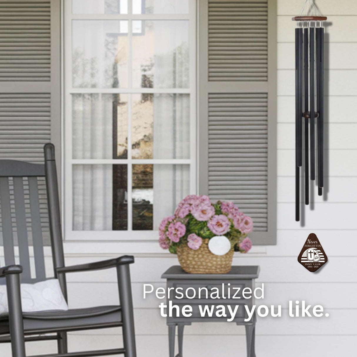 Army Memorial Sympathy Wind Chimes Gift Box Idea Grandfather Condolence Gift Dad Husband Funeral Service Present Military Best Friend Loss