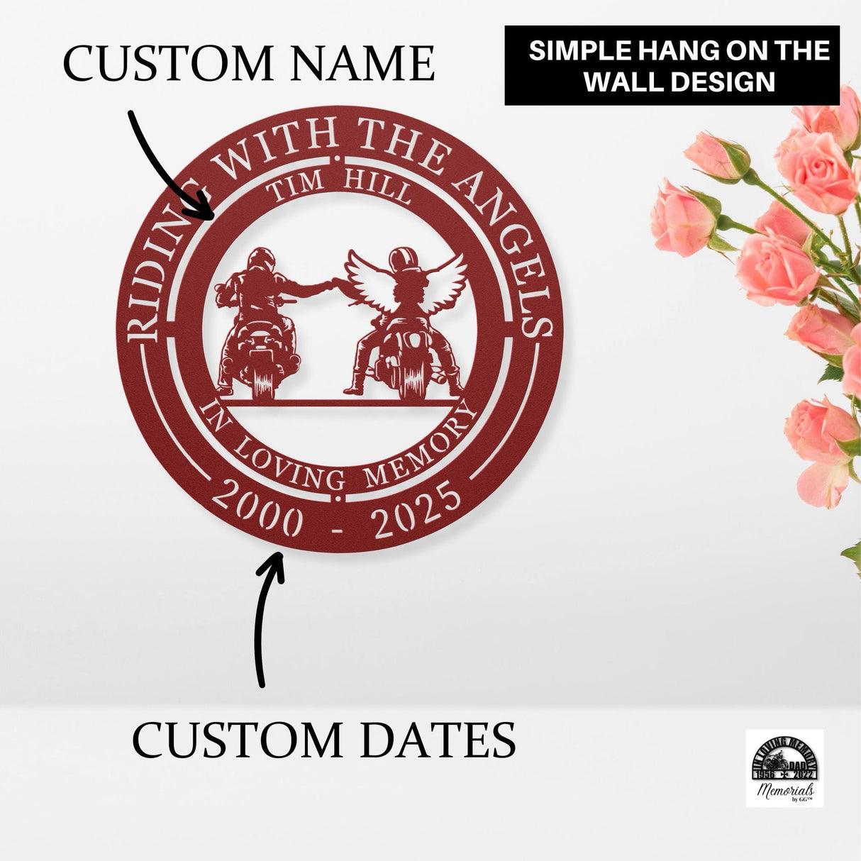 Dad Motorcycle Rider Metal Sign