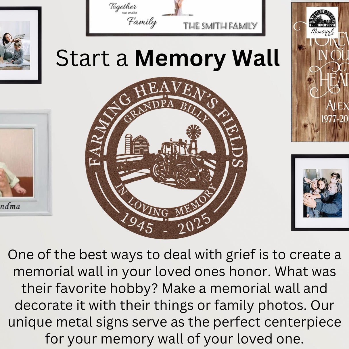 Beloved Farmer Sympathy Memorial Gift Personalized Sign For The Loss Of Your Loved One Farming Tribute Custom Wall Plaque