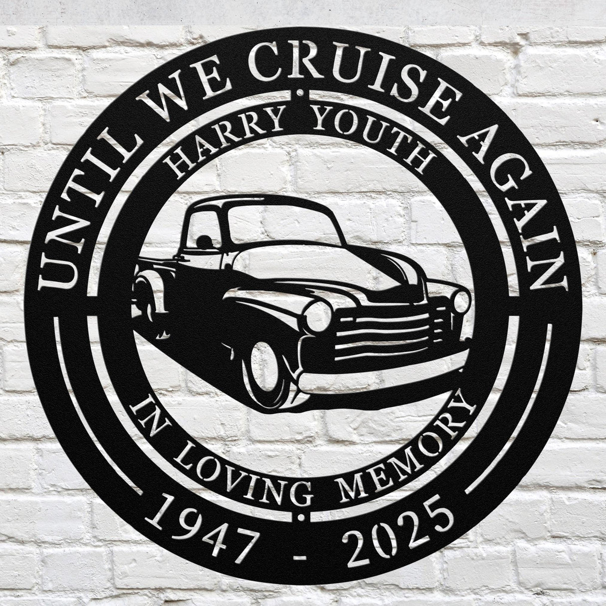 Chevy Truck Memorial Lost Loved One Gift Until We Cruise Again Honoring Loved One Personalized Loss Best Friend Dad Tribute Hanging Wall Art