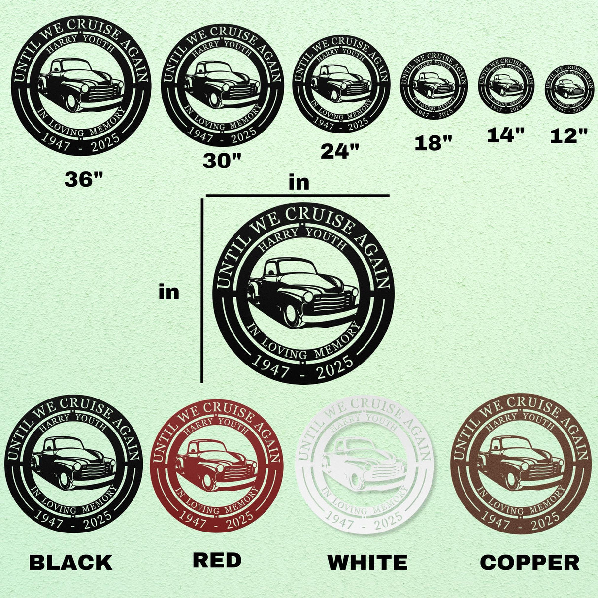 Chevy Truck Memorial Lost Loved One Gift Until We Cruise Again Honoring Loved One Personalized Loss Best Friend Dad Tribute Hanging Wall Art