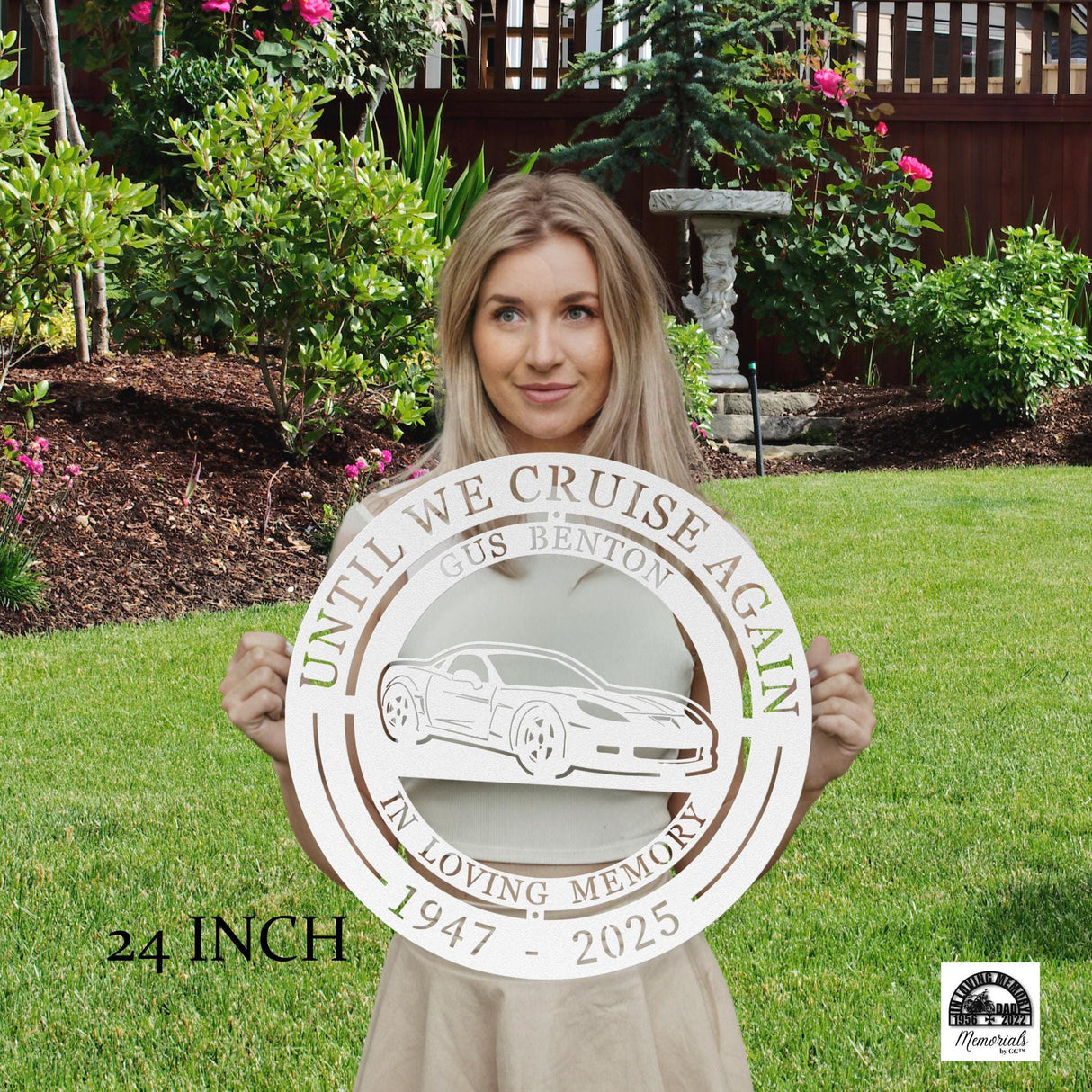 Corvette Departed loved One Sign Until We Cruise Again Honoring Loved One Personalized Father Tribute Hanging Wall Art Dad Memorial Gift