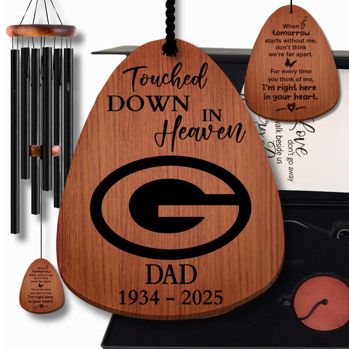 Green Bay Packers Memorial Wind Chime Gift Box