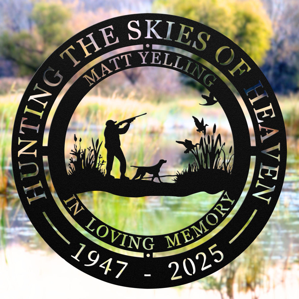 Memorial For Duck Hunter Wall Sign