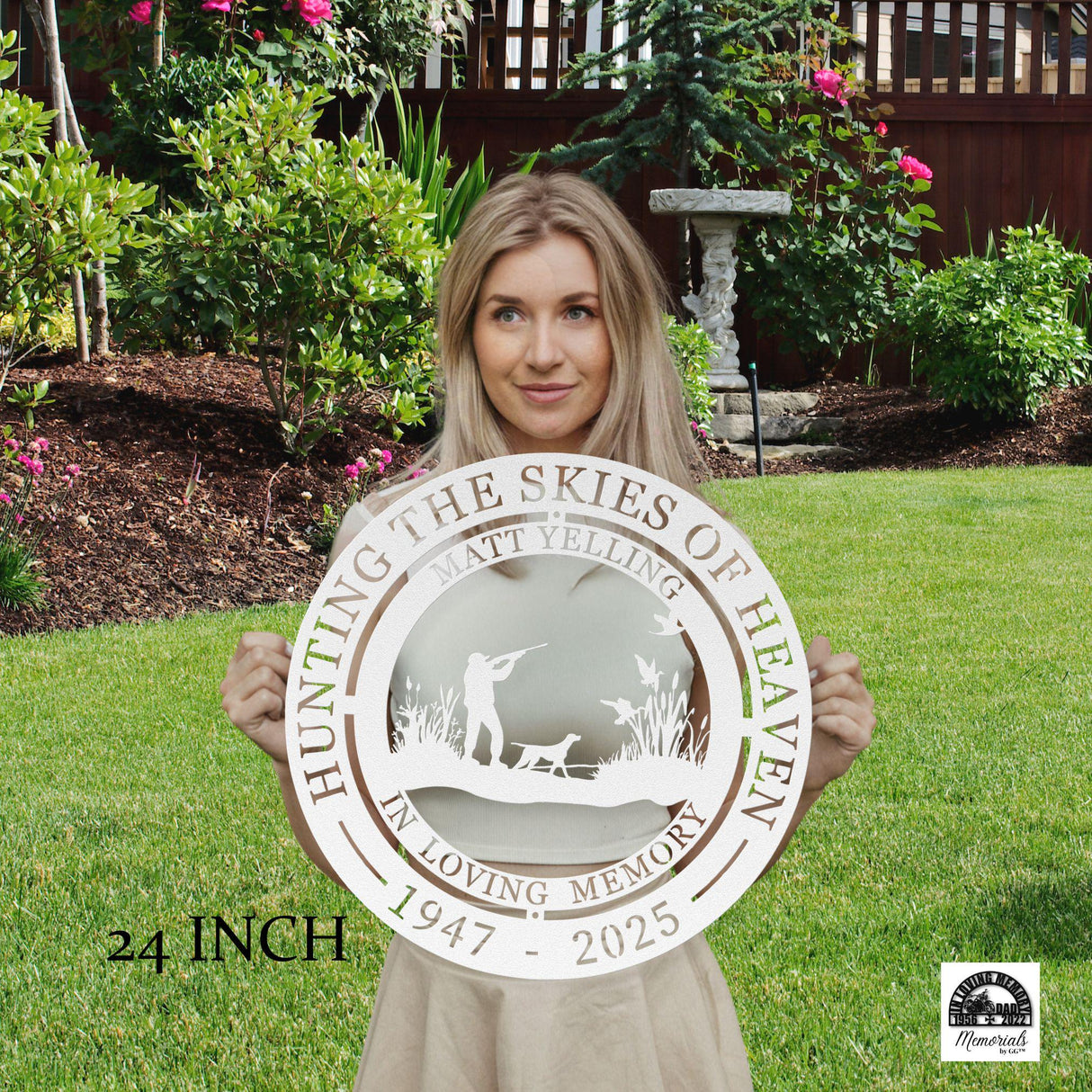 Memorial For Duck Hunter Wall Sign Custom Remembrance Decor Outdoor Indoor Weatherproof Decorations