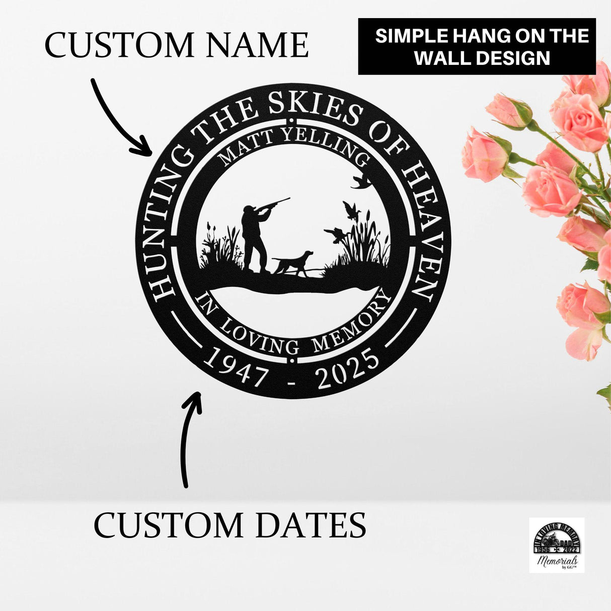 Memorial For Duck Hunter Wall Sign Custom Remembrance Decor Outdoor Indoor Weatherproof Decorations