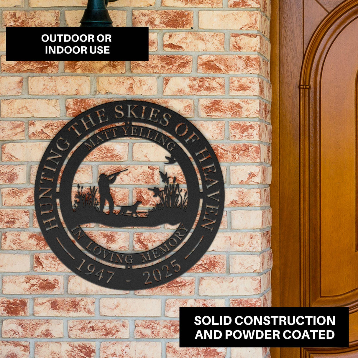 Memorial For Duck Hunter Wall Sign Custom Remembrance Decor Outdoor Indoor Weatherproof Decorations