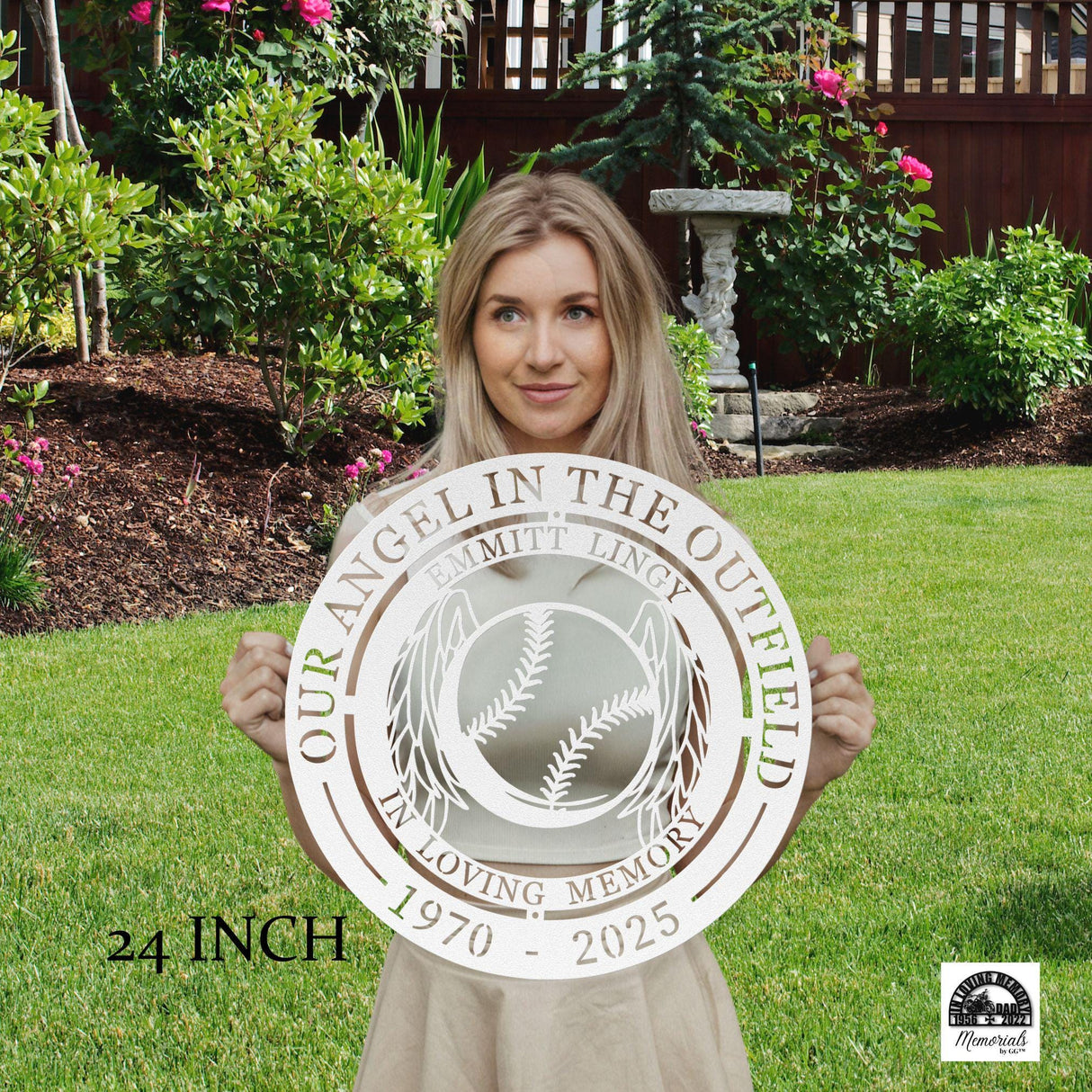 Memorial For Baseball Lover Wall Sign Tribute Personalized Memorabilia Decor Outdoor Indoor Dad Memory Decorations