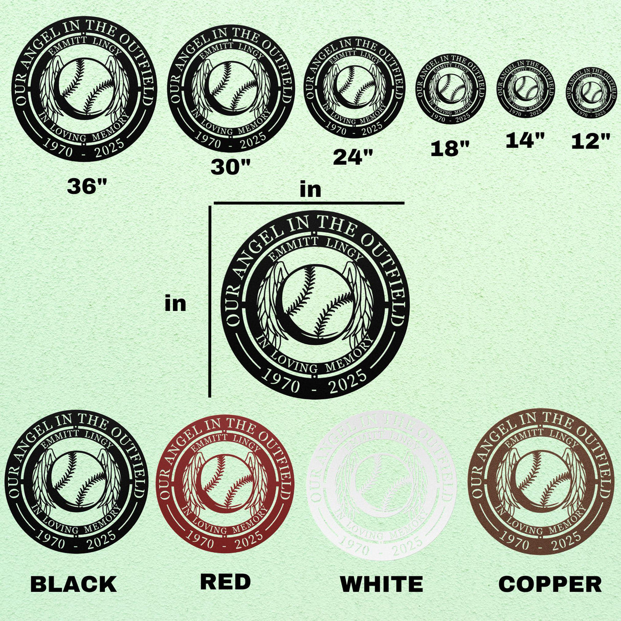 Memorial For Baseball Lover Wall Sign Tribute Personalized Memorabilia Decor Outdoor Indoor Dad Memory Decorations