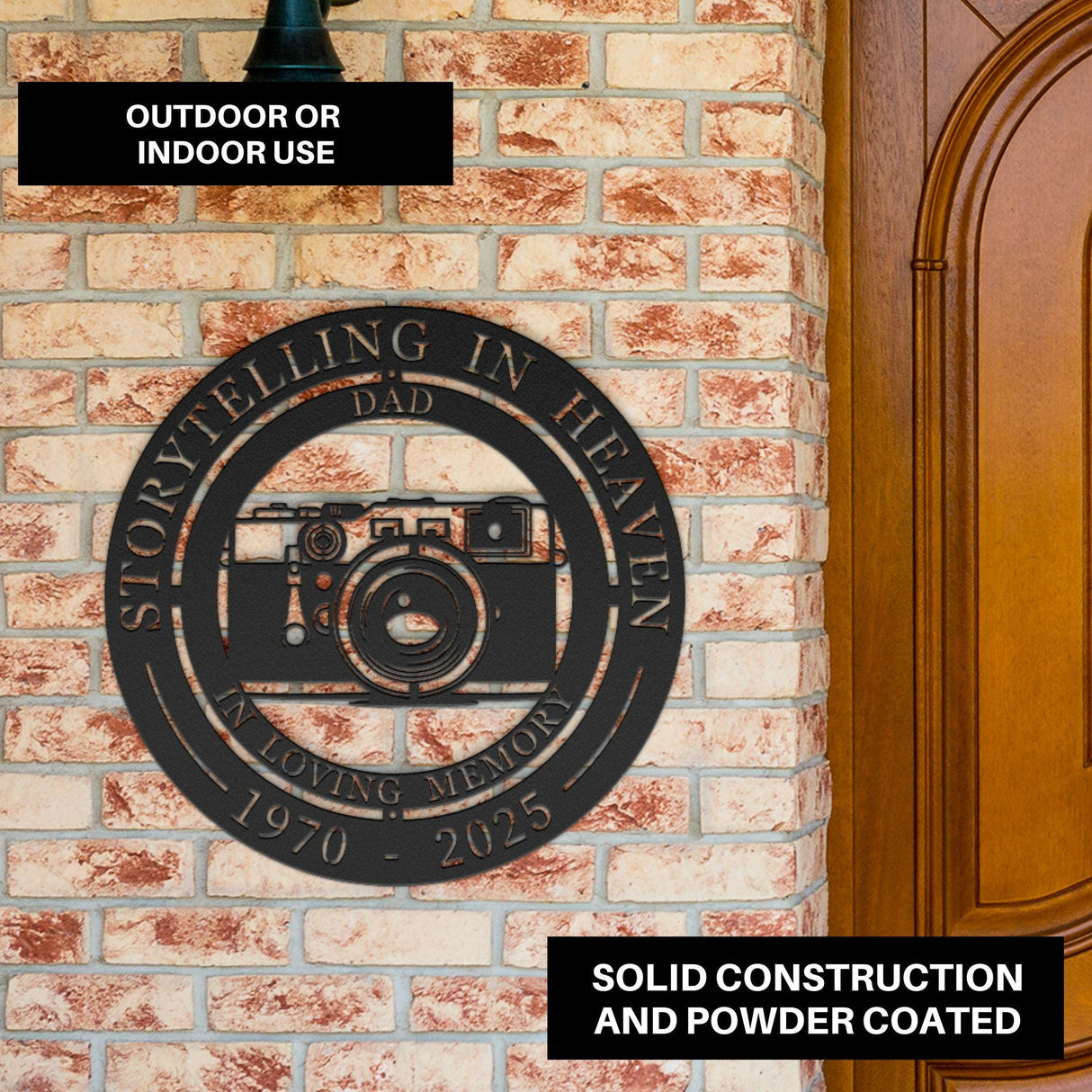 Photographer Memorial Wall Sign Custom Hanging Tribute Gift for Loss of Loved One