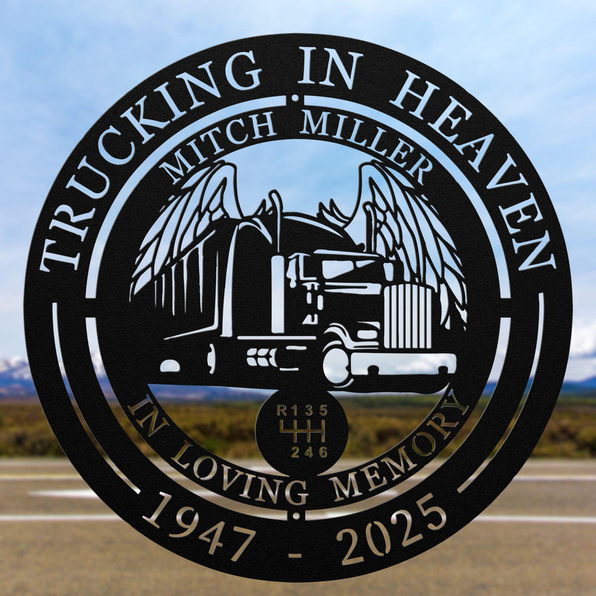 Memorial For Truck Driver Wall Sign
