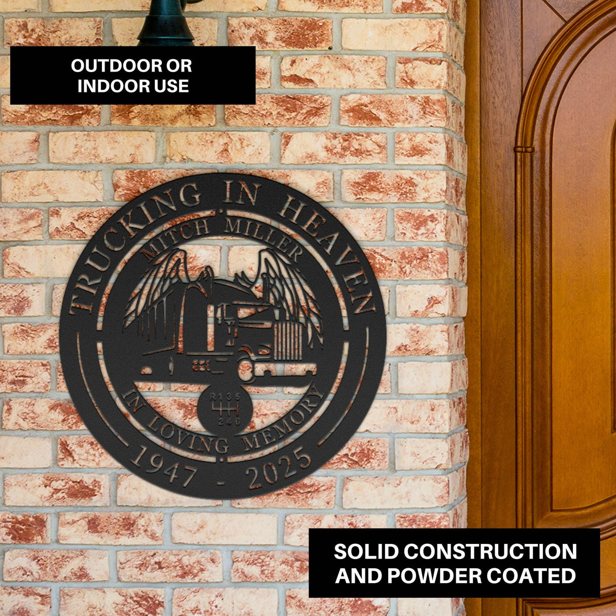 Memorial For Truck Driver Wall Sign Personalized Memory Decor Indoor Outdoor Multiple Sizes & Colors