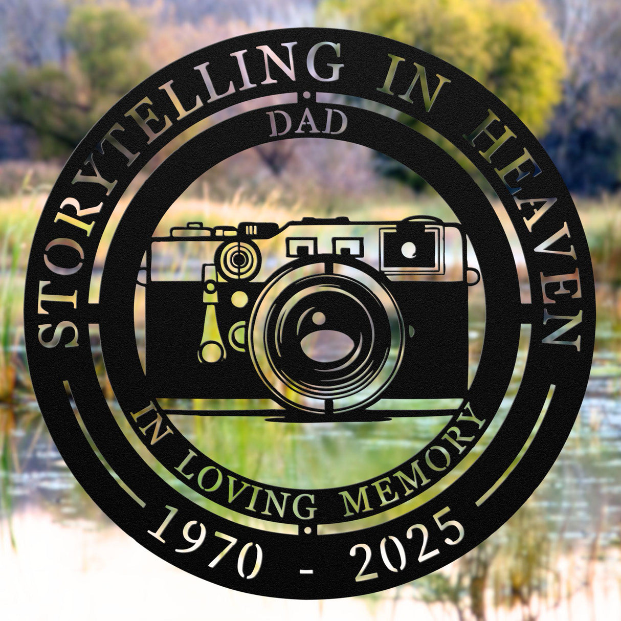 Photographer Memorial Wall Sign Custom Hanging Tribute Gift for Loss of Loved One