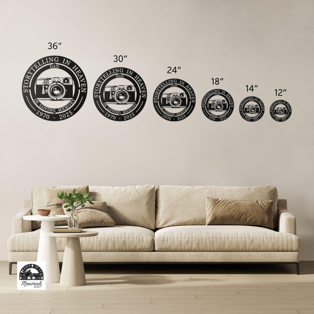 Photographer Memorial Wall Sign Custom Hanging Tribute Gift for Loss of Loved One