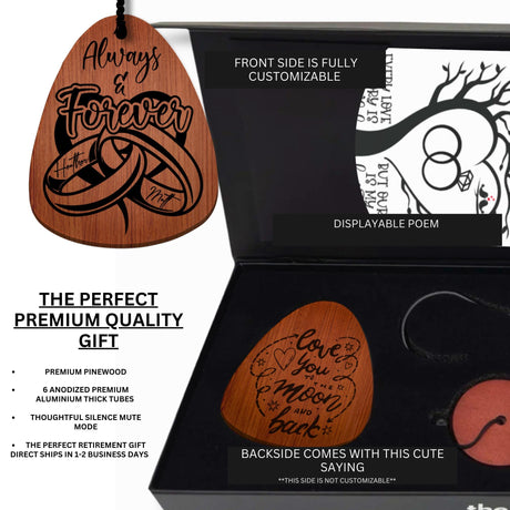 Wedding Rings Gift Wind Chime Box for Newlywed Couples Personalized Names