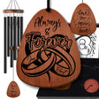 Wedding Rings Gift Wind Chime Box for Newlywed Couples Personalized Names