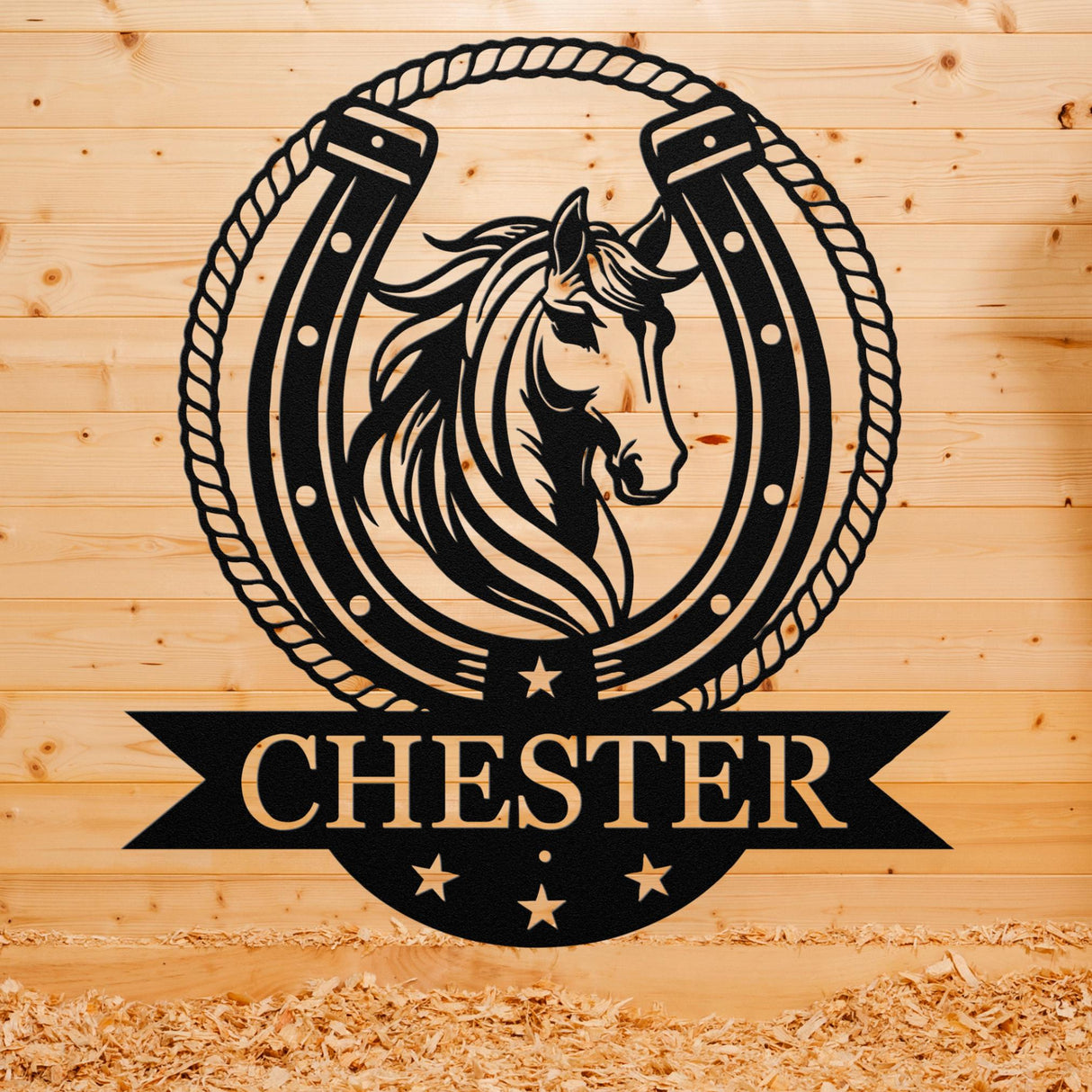 Personalized Horseshoe Name Plate