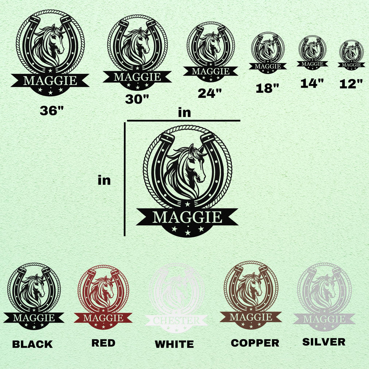 Personalized Horseshoe Name Plate Custom Metal Horse Farm Sign Gift for Equine Enthusiasts