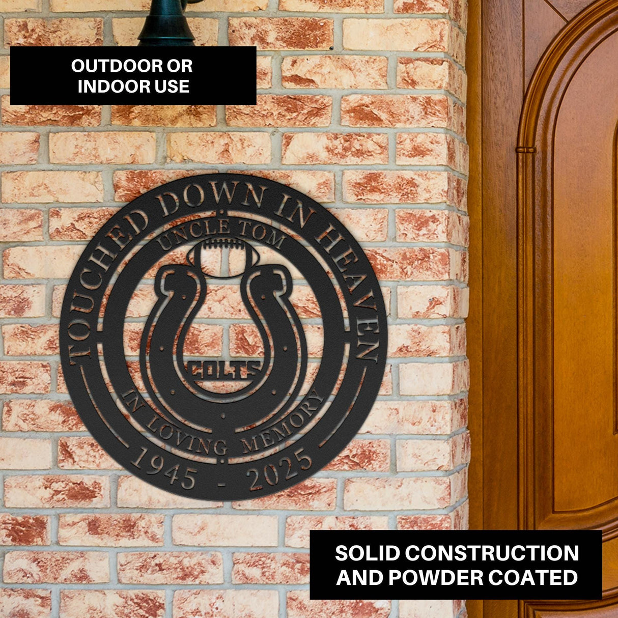 Indianapolis Football Memorial Gift for Loss Sympathy Gift Touched Down in Heaven