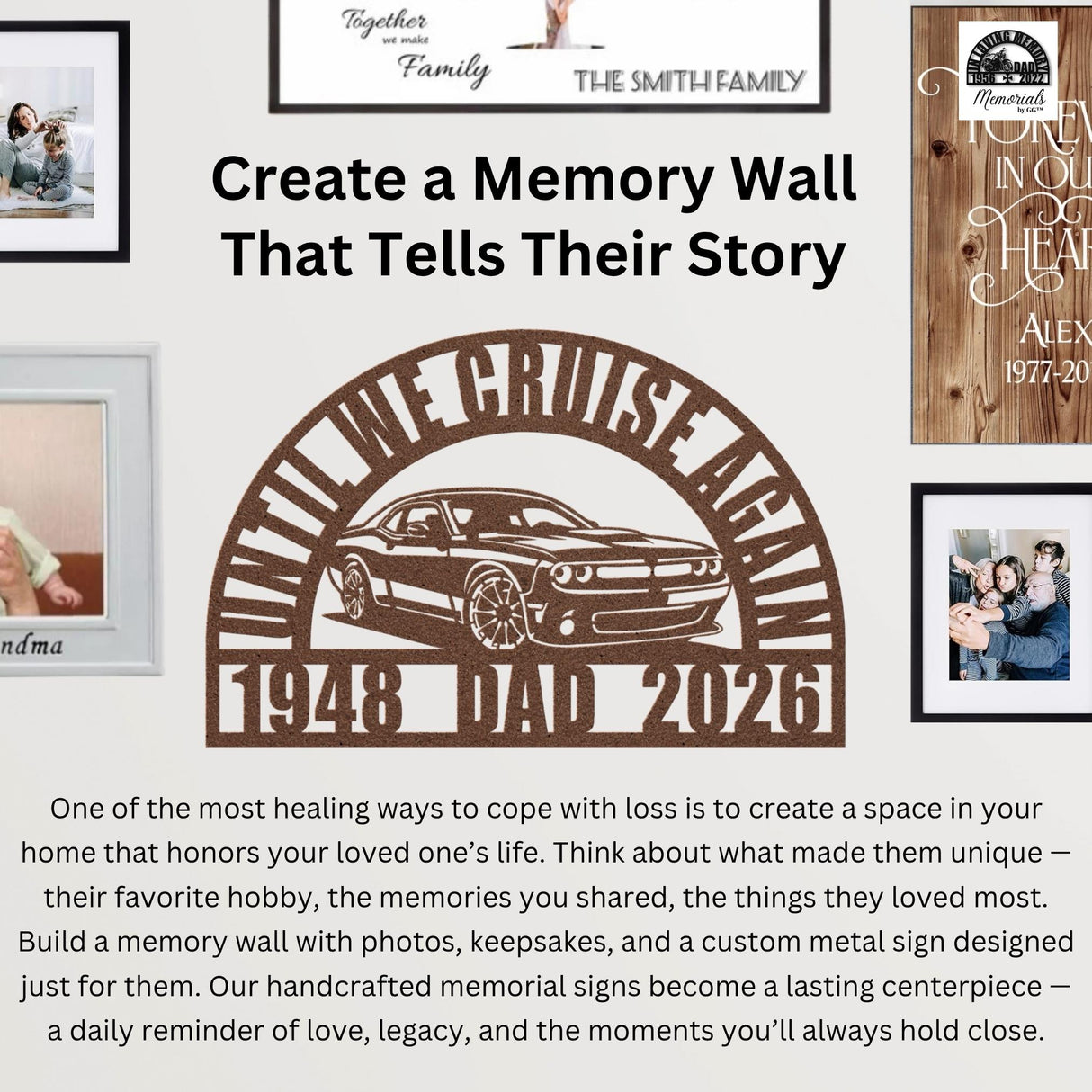 Dodge Challenger Memorial Garden Men Gift: Until We Cruise Again Sympathy Car Enthusiast