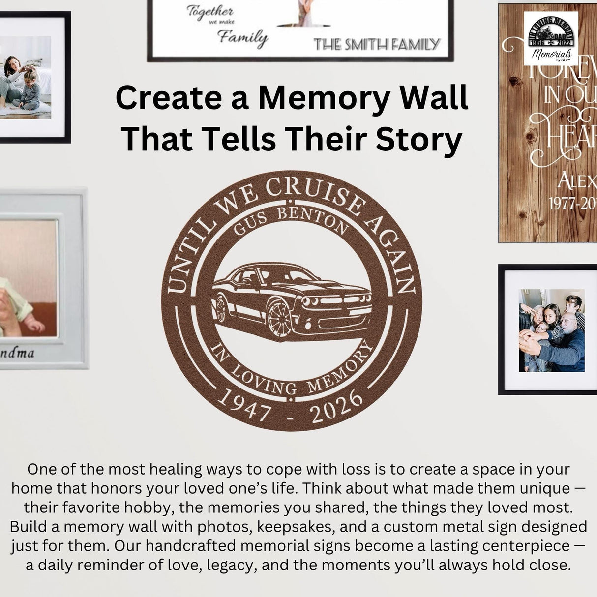 Dodge Challenger Memorial Gift for Men: Until We Cruise Again Sympathy Car Guy
