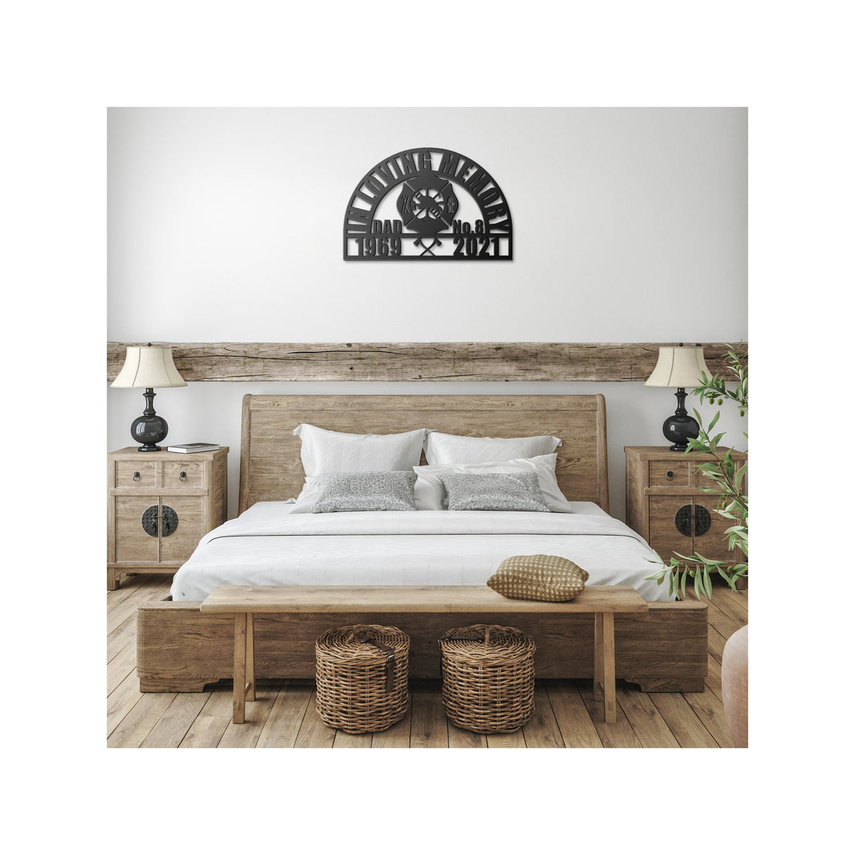 Firefighter Sympathy Gift Loss of Father Gift, Dad Bereavement Gift, Sympathy Gift, Memorial Gifts, In Loving Memory, Father Grave Memorial