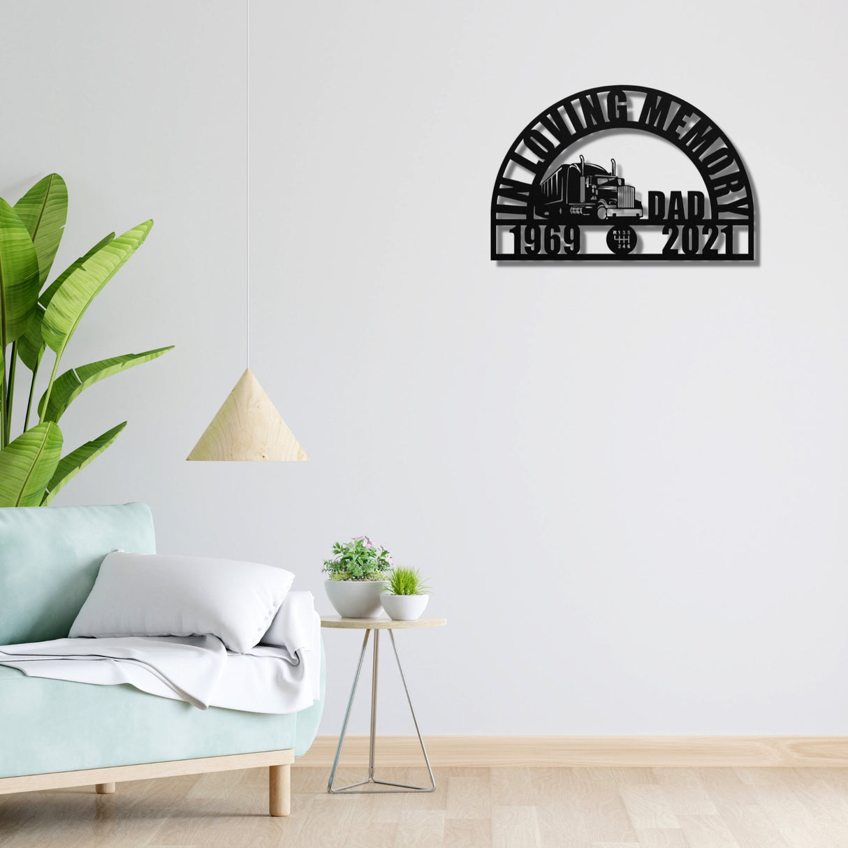 Truck Driver Sympathy Gift Loss of Father Gift | Trucker Dad Bereavement Gift | Memorial Garden Plaque | Father Grave Decorations for Dad