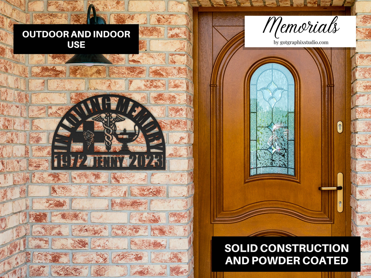 Nightingale Nurse Tribute Memorial Sign - RN Nurse Sympathy Gift