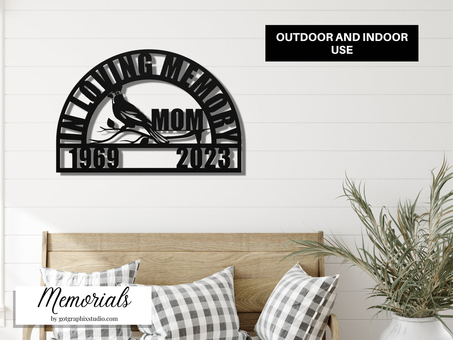 Cardinal Memorial Gift - Loss of Mother Gift or Loved One Grave Decoration