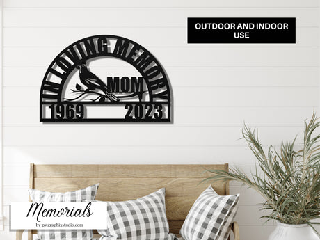 Cardinal Memorial Gift - Loss of Mother Gift or Loved One Grave Decoration