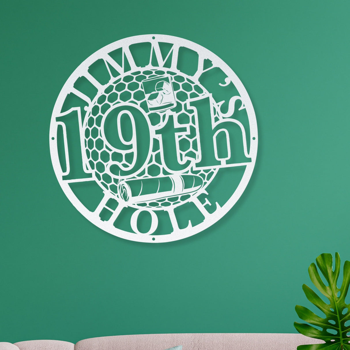 Metal Golf Sign Personalized | 19th Hole Metal Sign | Golf Gifts for Men | Golfing Signs for Garage | Husband Dad Golfer Birthday Gifts