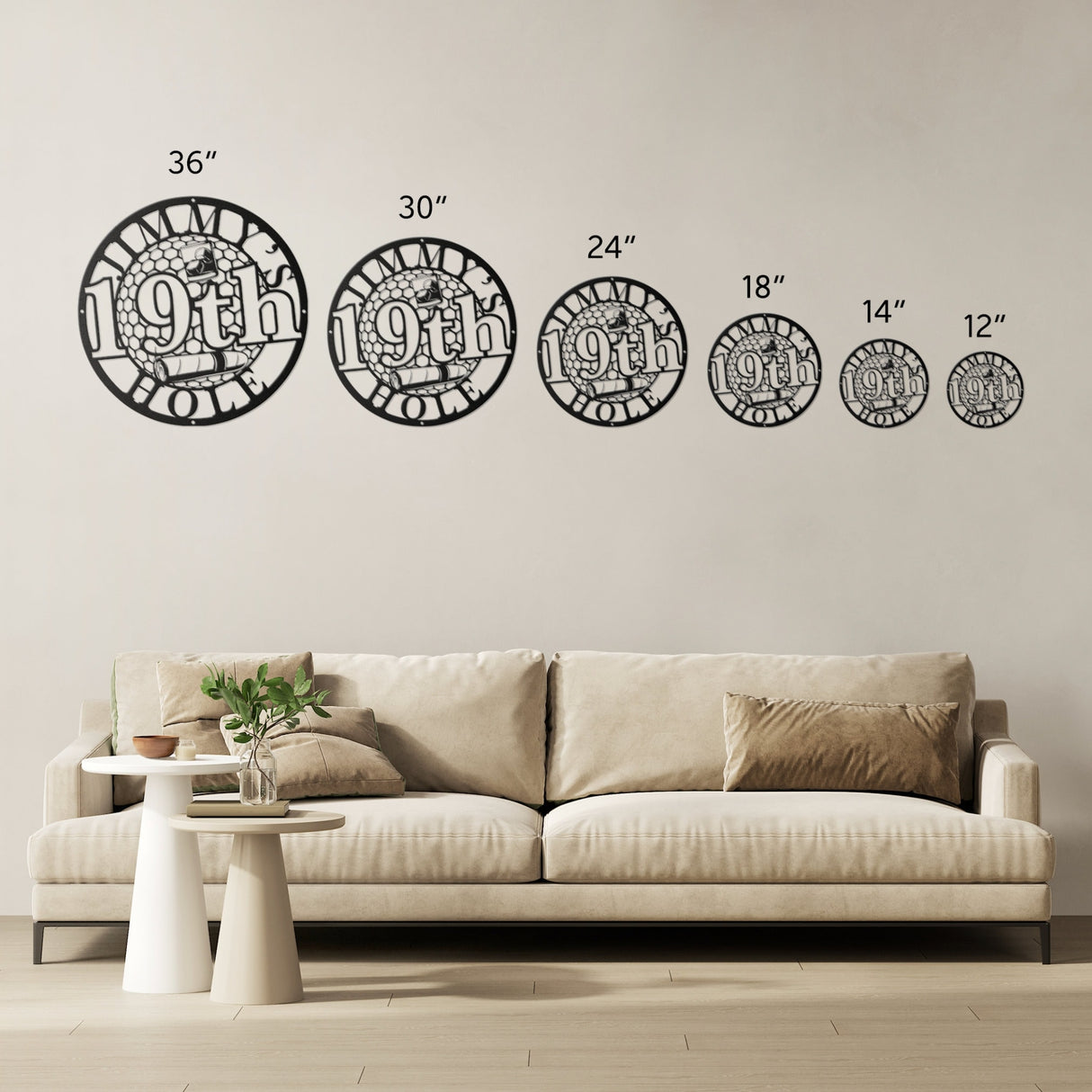 Metal Golf Sign Personalized | 19th Hole Metal Sign | Golf Gifts for Men | Golfing Signs for Garage | Husband Dad Golfer Birthday Gifts