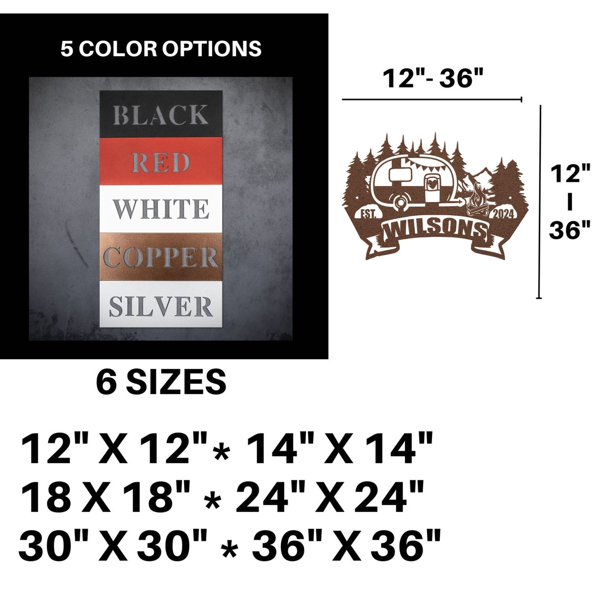 Campsite Personalized Sign | Custom Camper Sign Exterior | Last Name Rv Camping Campground Metal Sign Decorations | Rv Outdoor Camping Sign