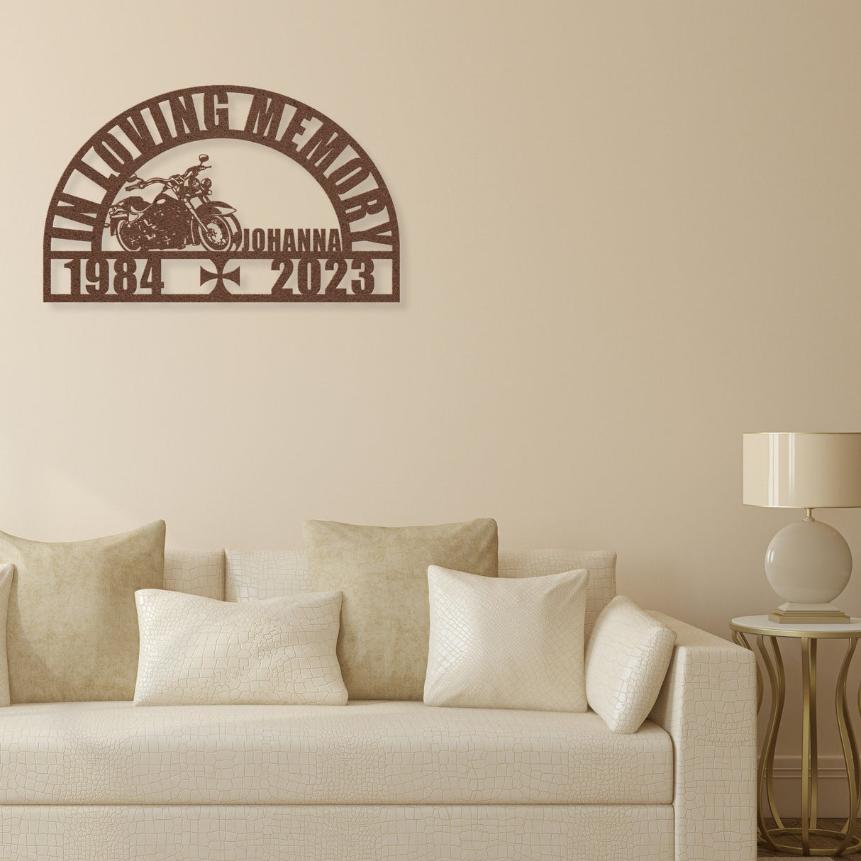 Motorcycle Grave Memorial Plaque