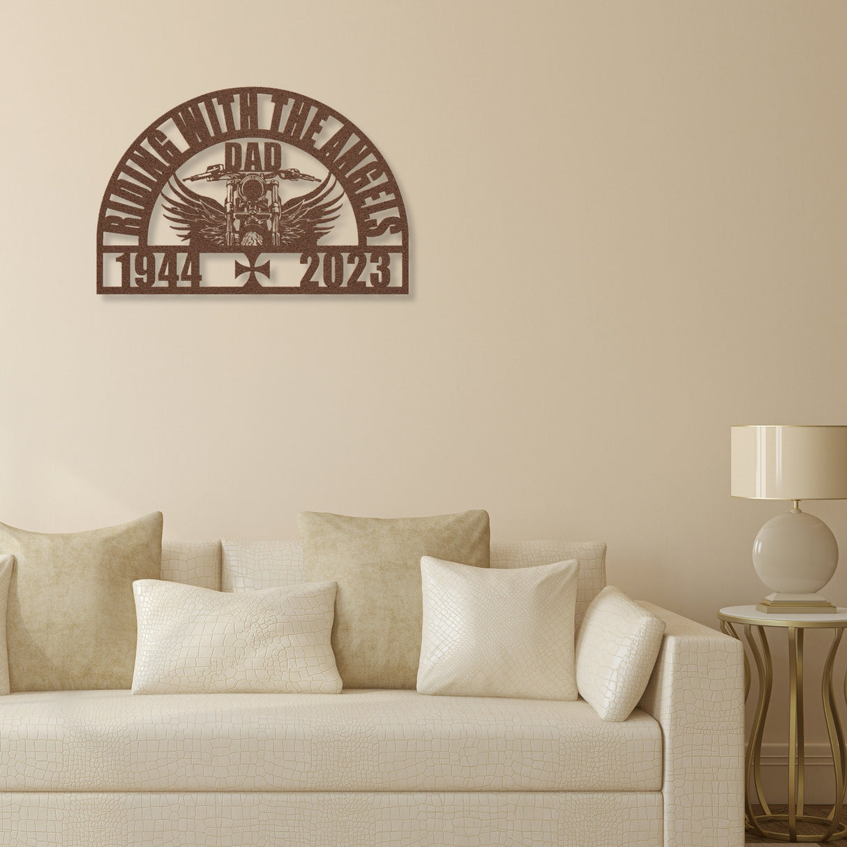 Motorcycle Sympathy Gift Loss of Father Gift - Dad Bereavement Gift - Riding with the Angels Memorial Garden - In Loving Memory Family Loss