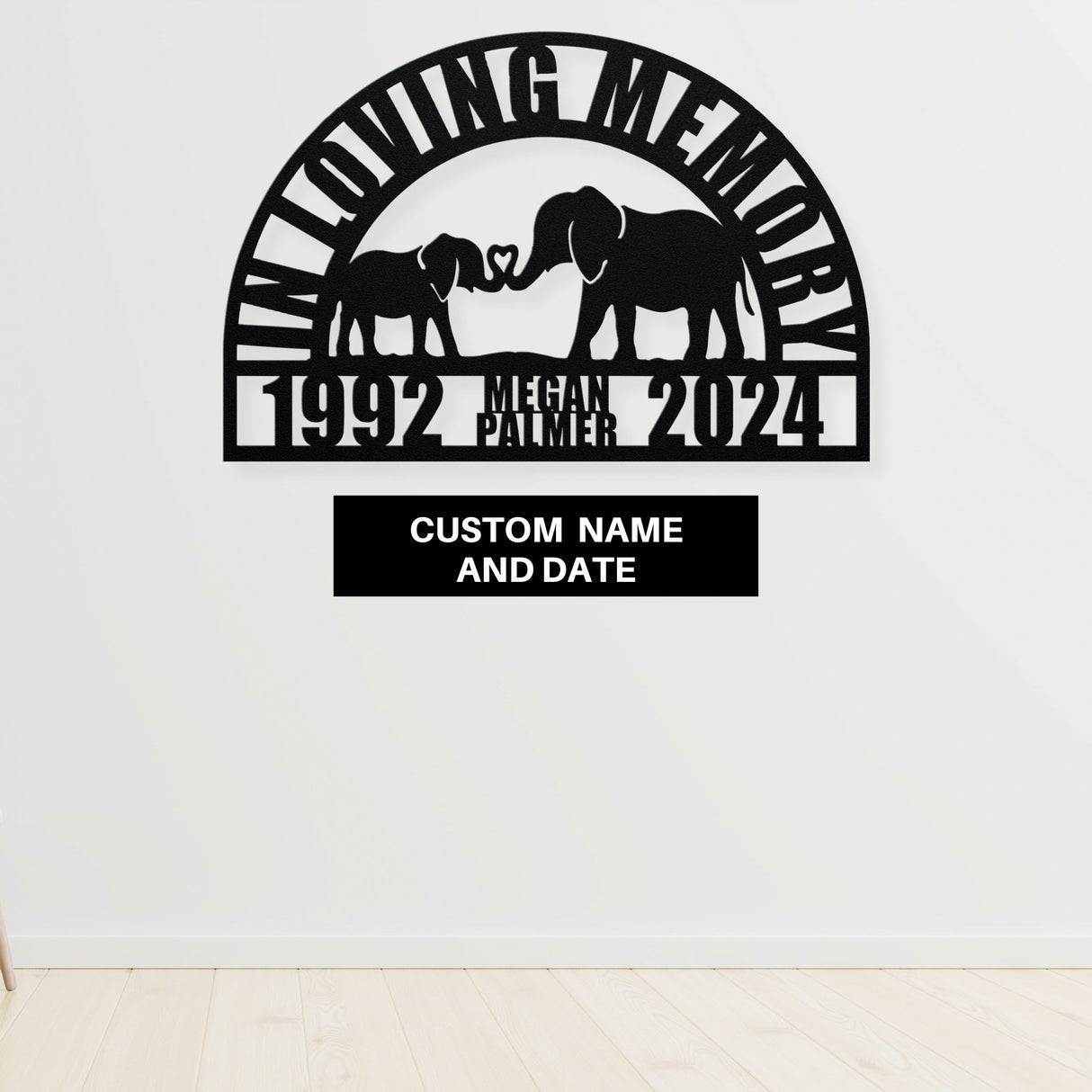 Beautiful Elephant Womens Memorial Gift Idea for Loss Grandma - Cute Animal Temporary Grave Marker - Memorial Gift Mom Funeral Service