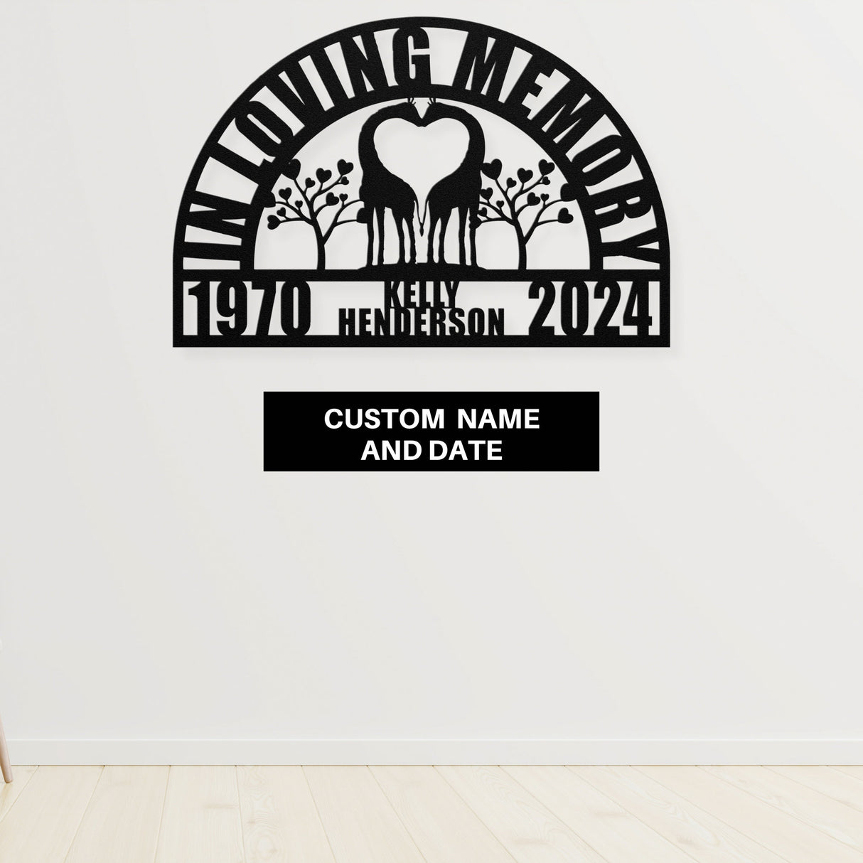 Heartfelt Giraffe Womens Memorial Gift Idea for Loss Grandma - Cute Animal Temporary Grave Marker - Memorial Gift Mom Funeral Service