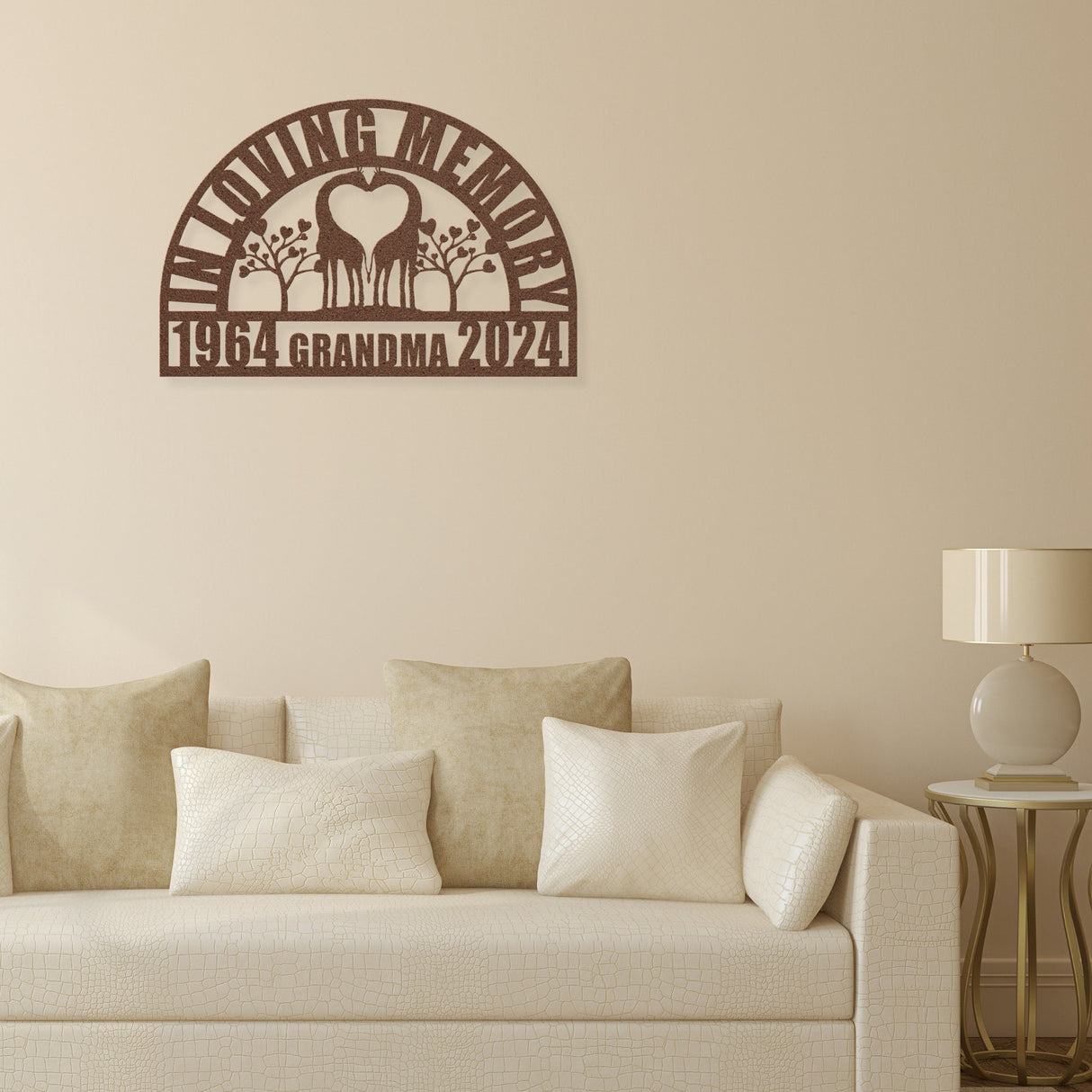 Heartfelt Giraffe Womens Memorial Gift Idea for Loss Grandma - Cute Animal Temporary Grave Marker - Memorial Gift Mom Funeral Service