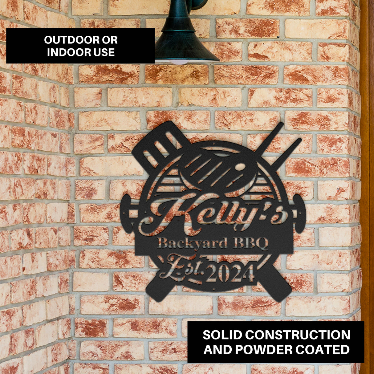 Custom Outdoor Metal Signs Barbecue - Personalized Grill Gifts for Dad BBQ Kitchen Decor for Backyard or Patio