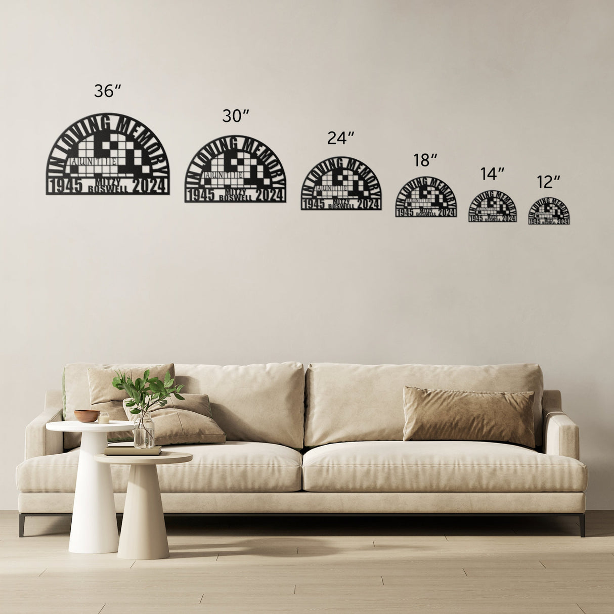 Unique Crossword Puzzle Memorial for Grandma - Personalized In Loving Memory Wall Sign Remembrance Sympathy Gift for Loss of Loved One