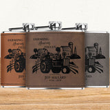 Farmer Memorial Flask Gift for Men 