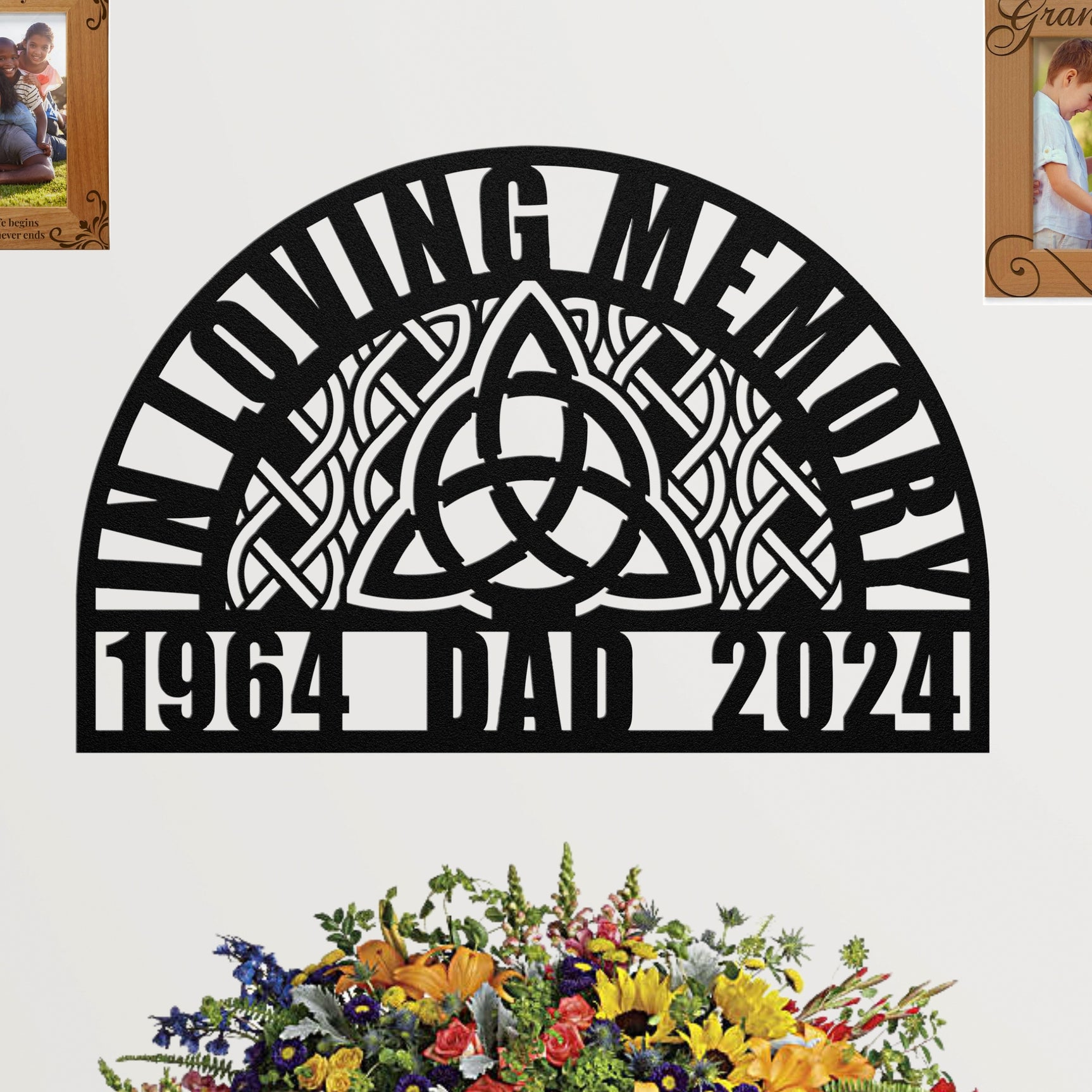 Celtic Trinity Knot Family Memorial Memory Wall Decorative Sign