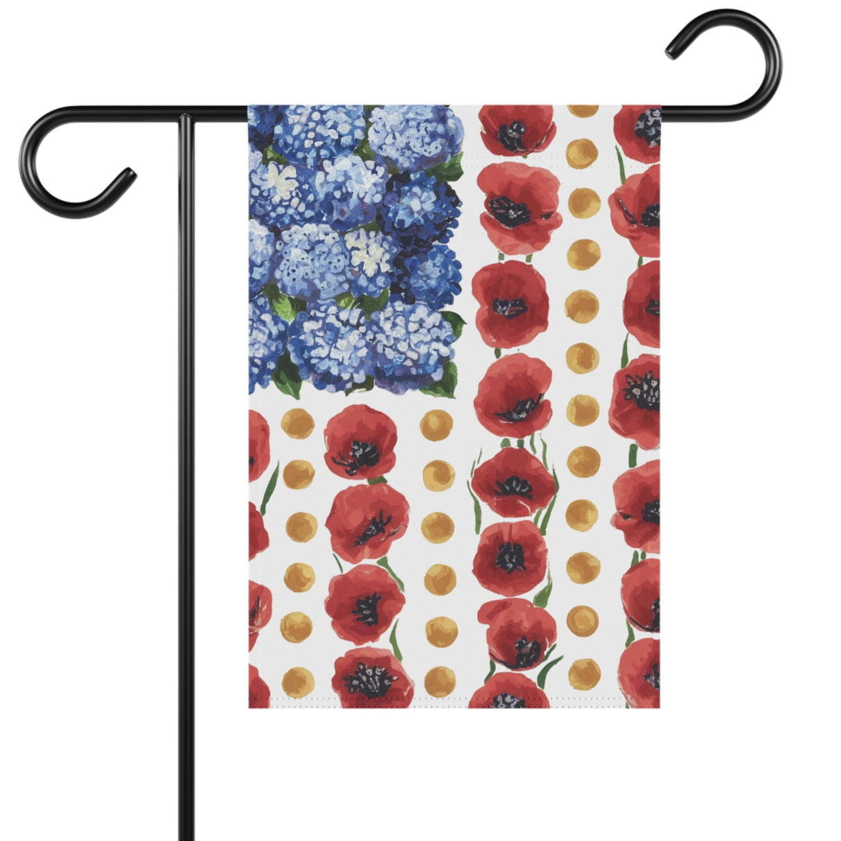 Myosotis Poppy Memorial Day Garden Flag – 12x18 Inch Double-Sided Outdoor Patriotic Decor