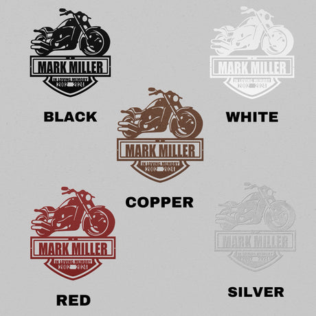 Personalized Harley Davidson Motorcycle Memorial Sign - In Loving Memory of Biker Sympathy Gift