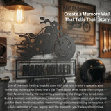 Personalized Harley Davidson Motorcycle Memorial Sign - In Loving Memory of Biker Sympathy Gift