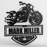 Personalized Harley Davidson Motorcycle Memorial Sign