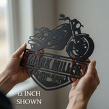 Personalized Harley Davidson Motorcycle Memorial Sign - In Loving Memory of Biker Sympathy Gift