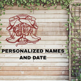 Western Wedding Gift for Couples Personalized Gift Cowboy Cowgirl Boots Wall Decor
